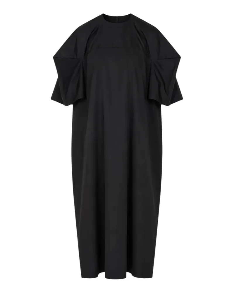 ENFÖLD midi Box pleated-sleeve dress - Schwarz Schwarz