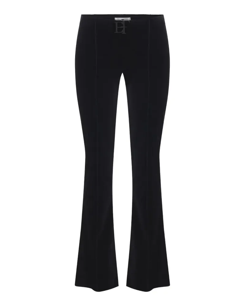 Elisabetta Franchi Hose aus Samt - Schwarz Schwarz