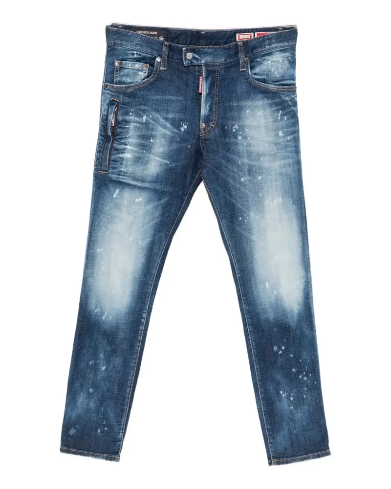 Dsquared2 Jeans mit Farbklecks-Print - Blau Blau