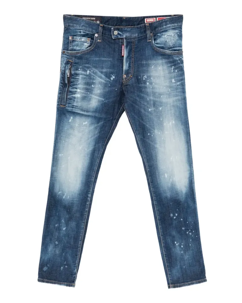 Dsquared2 Jeans mit Farbklecks-Print - Blau Blau