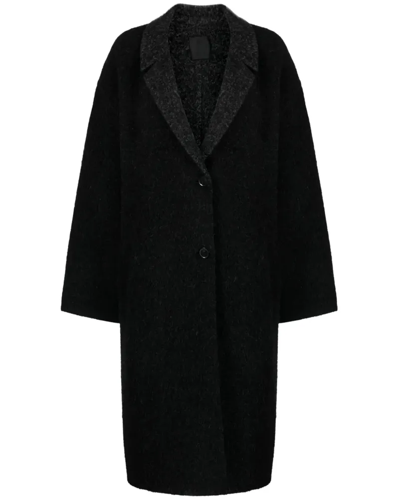 Givenchy Doppelreihiger Mantel mit Kontrastrevers - Schwarz Schwarz