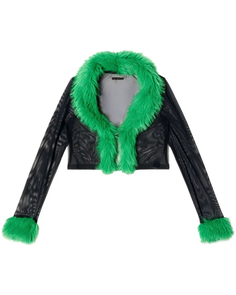 Heron Preston Cardigan aus Kunstpelz - Schwarz Schwarz