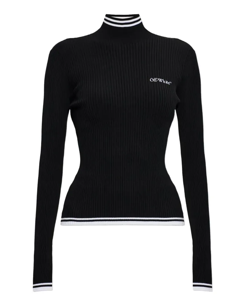 OFF-WHITE Geripptes Rollkragenoberteil - Schwarz Schwarz