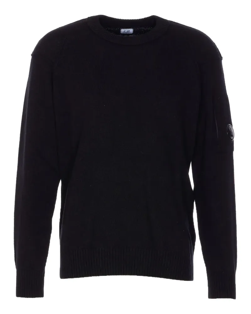 C.P. Company Pullover mit Goggle-Logo - Schwarz Schwarz