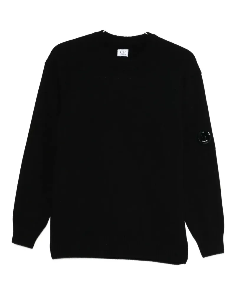 C.P. Company Pullover mit Goggle-Logo - Schwarz Schwarz