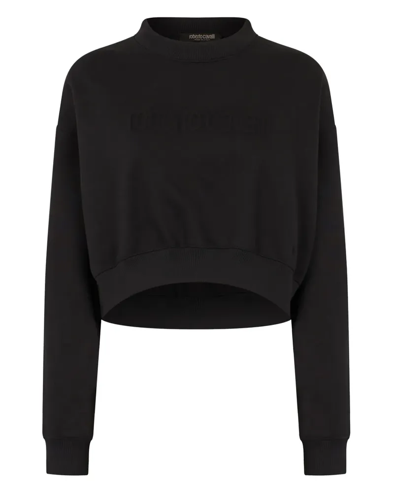 Roberto Cavalli Cropped-Sweatshirt - Schwarz Schwarz