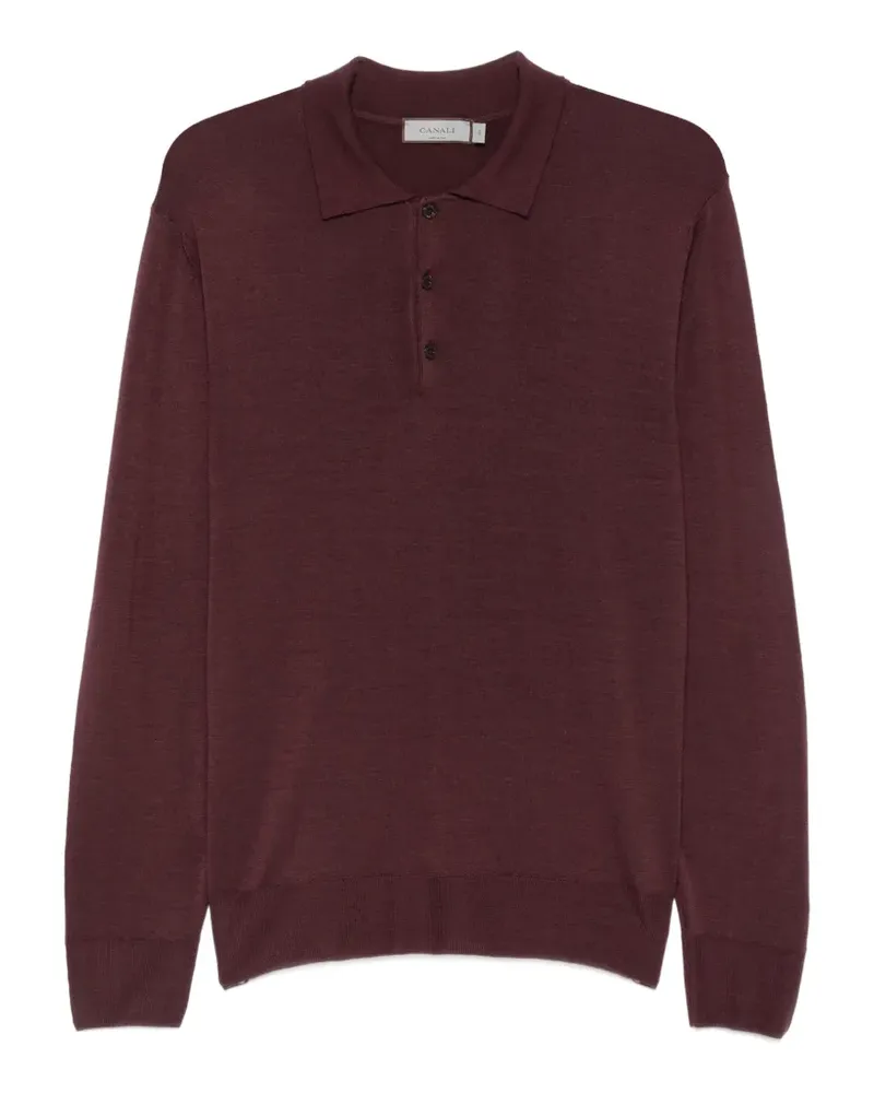 Canali wool polo shirt - Rot Rot