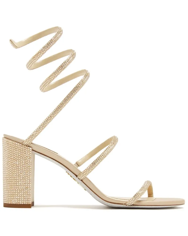 René Caovilla Cleo Sandalen 80mm - Nude Nude