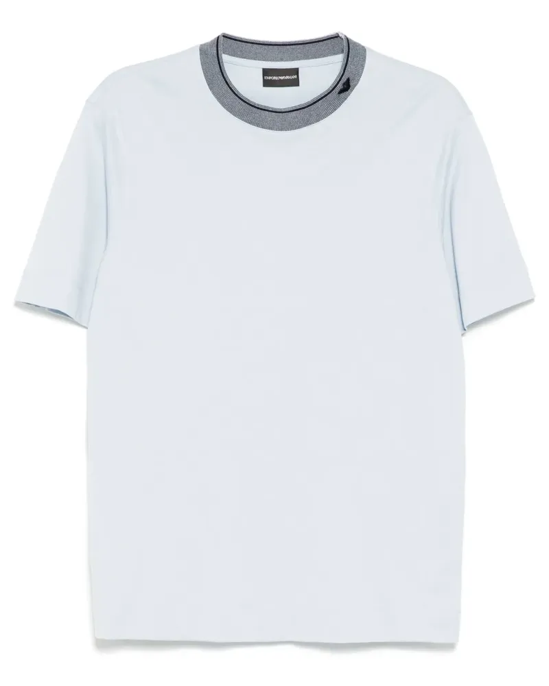 Emporio Armani T-Shirt mit Besatz - Blau Blau