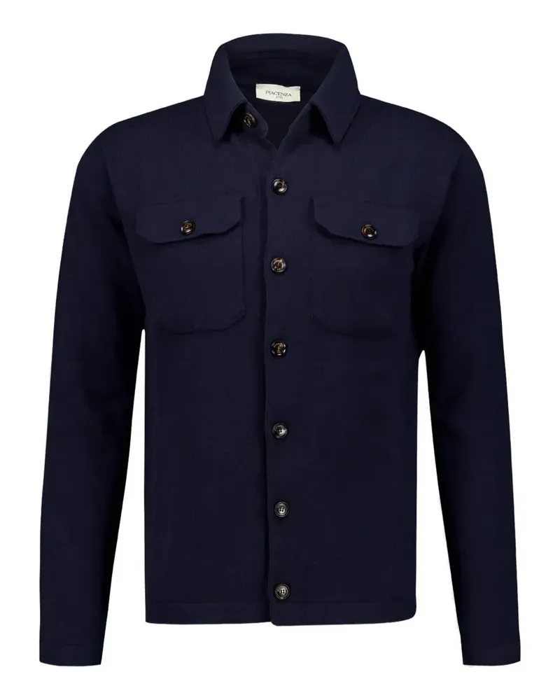 Piacenza Cashmere Hemd mit Taschen - Blau Blau