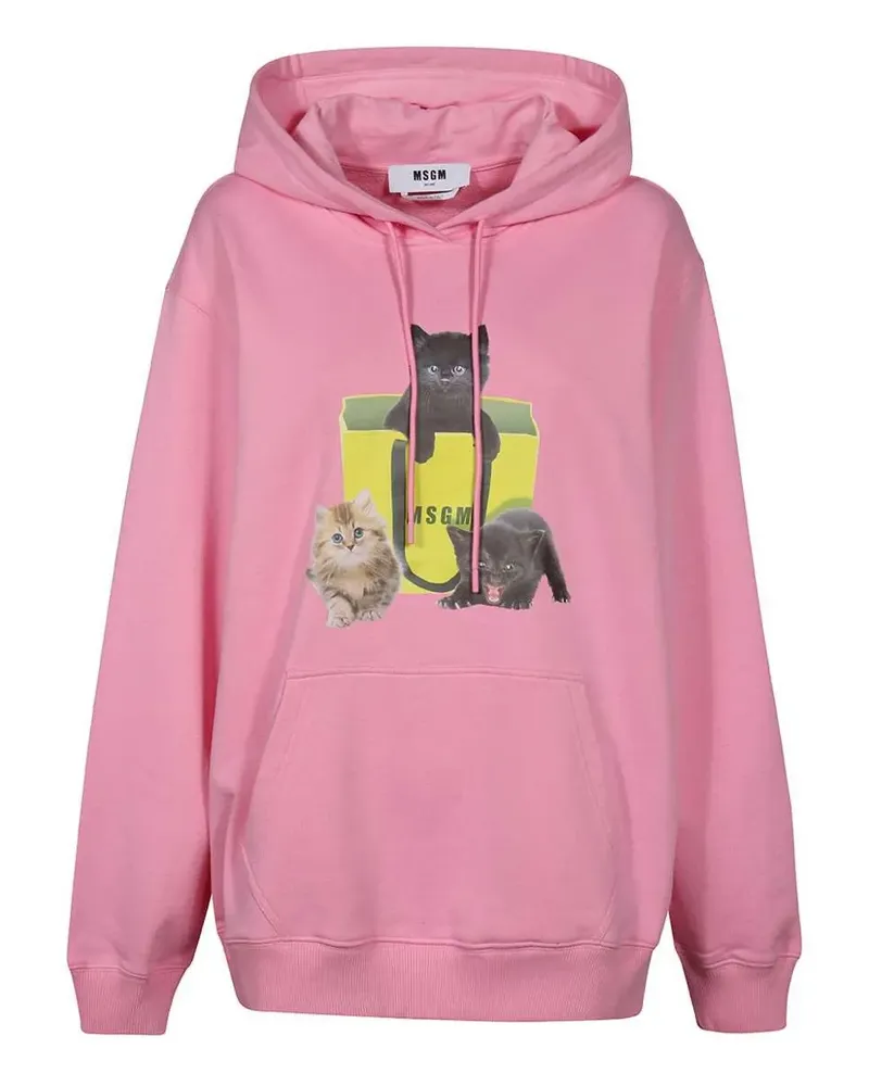 MSGM Klassischer Hoodie - Rosa Rosa