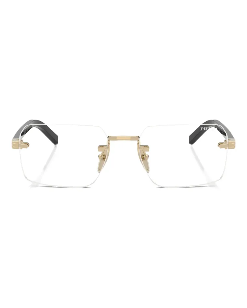 Prada rimless-frame glasses - Gold Gold