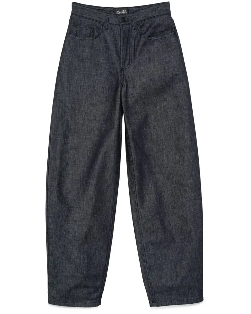 Thierry Mugler Wide-Leg-Jeans mit Schnürung - Blau Blau