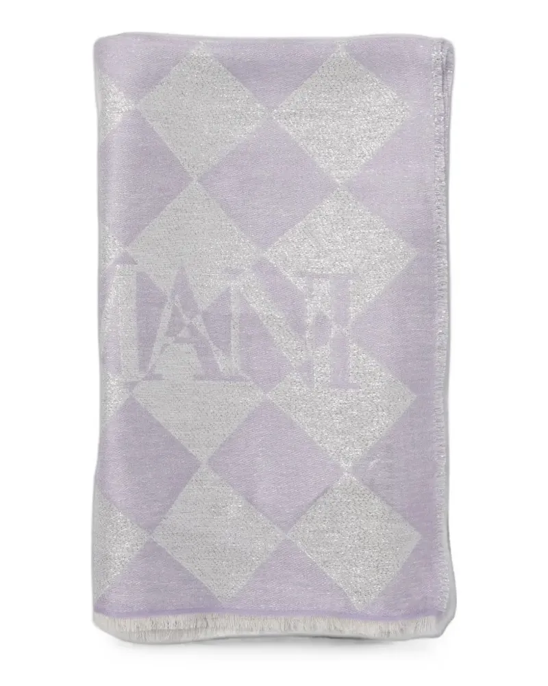 Emporio Armani diamond-pattern scarf - Violett Violett