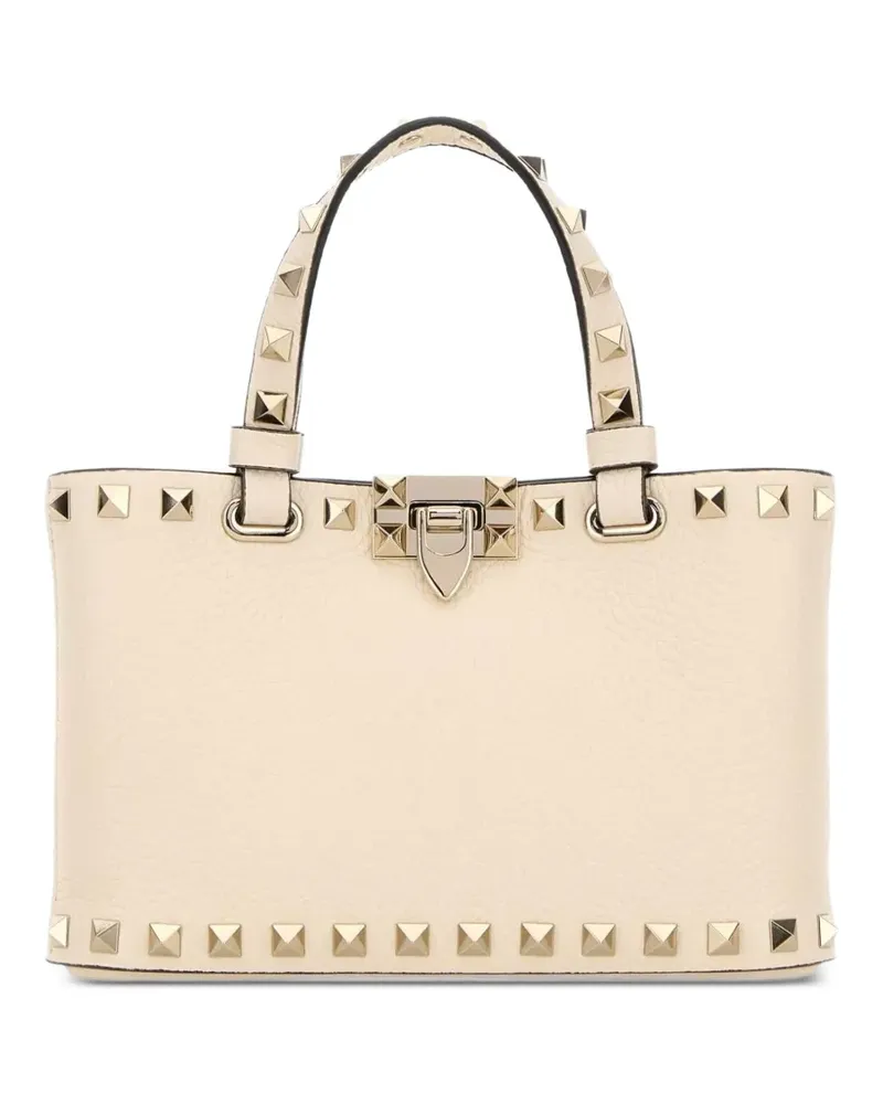 Valentino Garavani Rockstud leather tote bag - Nude Nude