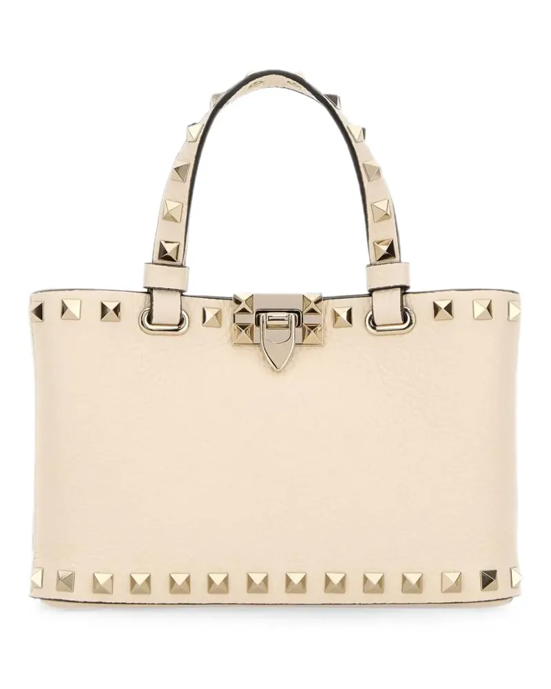 Valentino Garavani Rockstud leather tote bag - Nude Nude