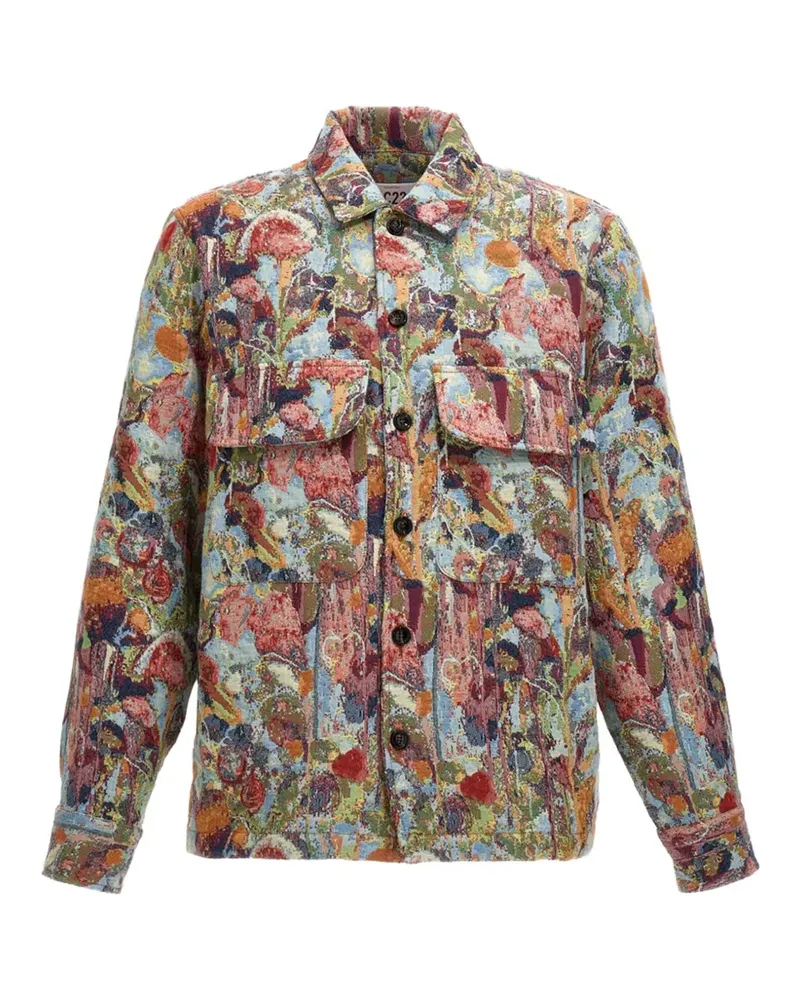 LC23 jacquard overshirt - Blau Blau