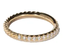 18kt Cable Collectibles Gelbgoldring mit Diamanten