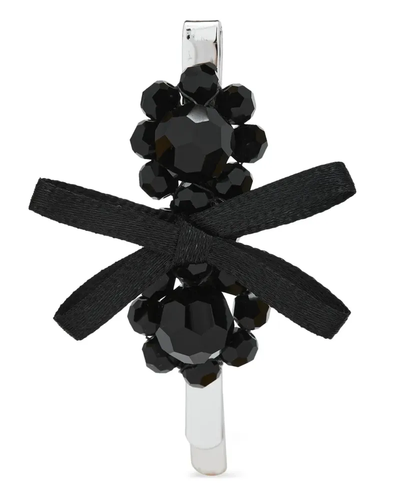 Simone Rocha Haarschmuck mit perlenverzierter Schleife - Schwarz Schwarz