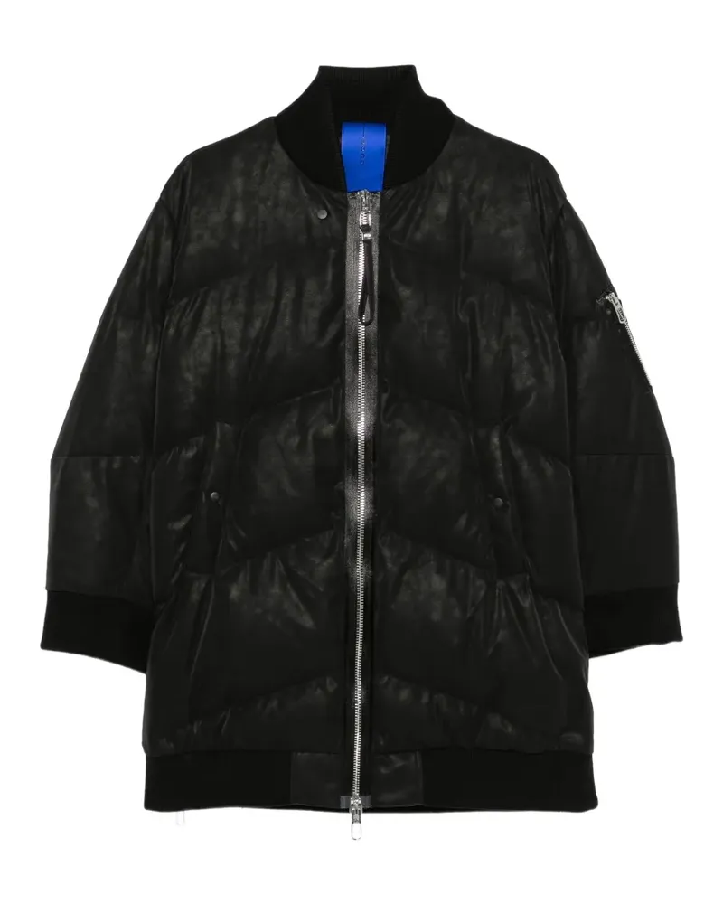 DUNO Milda Oversized-Mantel mit Steppung - Schwarz Schwarz