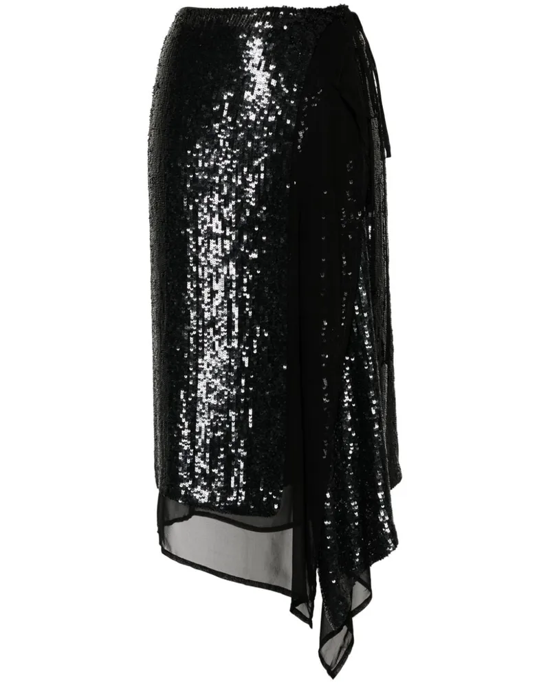 P.A.R.O.S.H. P.A.R.O H. Glare Rock mit Pailletten - Schwarz Schwarz