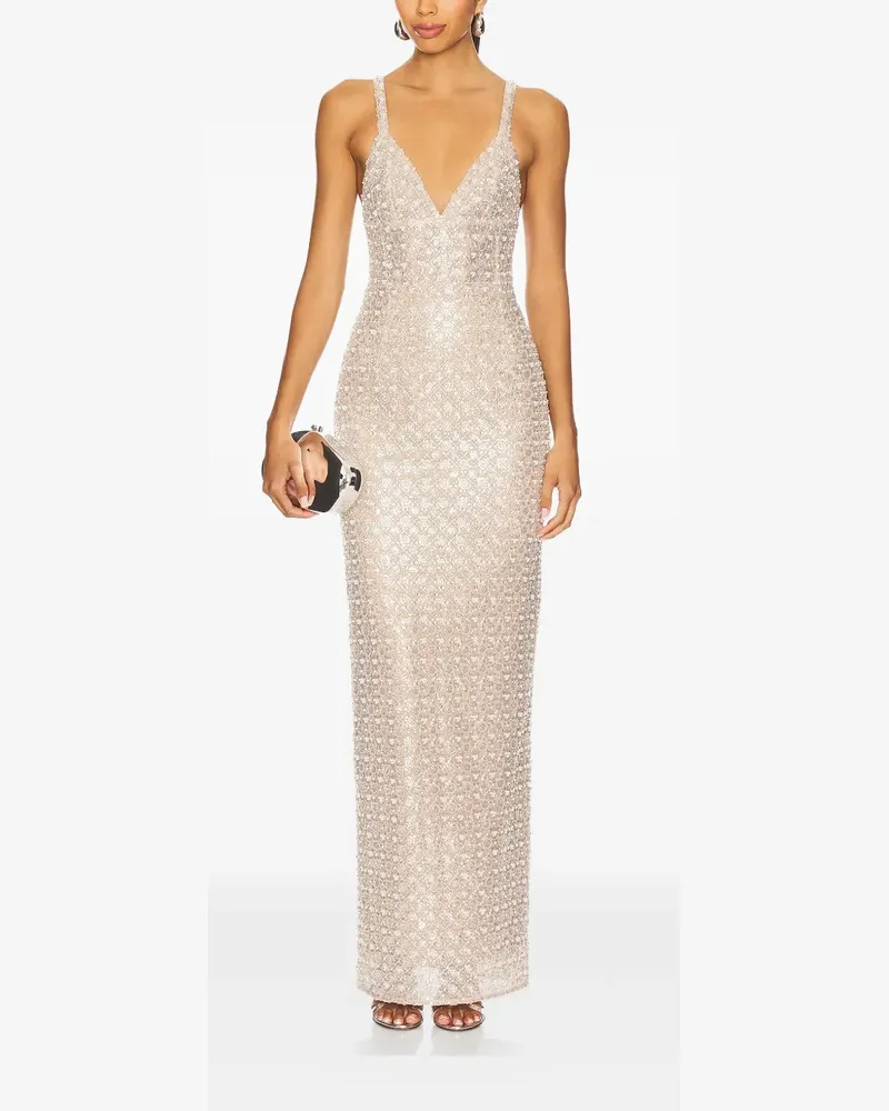 BRONX AND BANCO Allegra Maxikleid mit Pailletten - Nude Nude