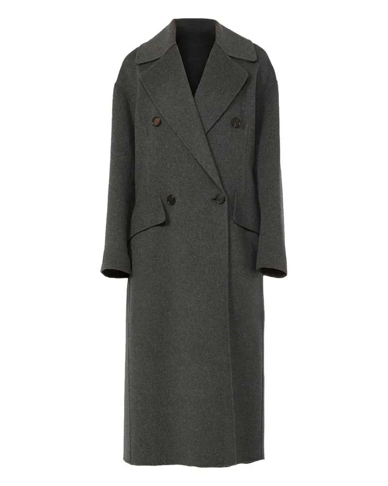 Max Mara Doppelreihiger Mantel - Grau Grau