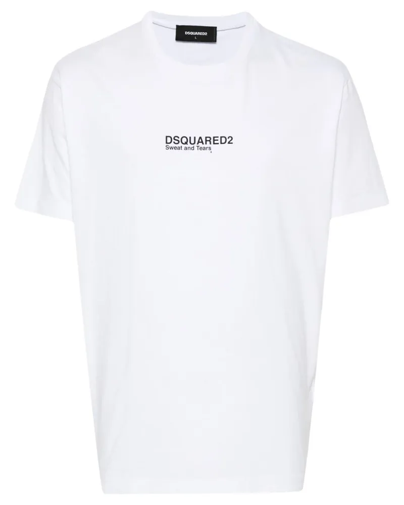 Dsquared2 T-Shirt mit Logo-Print - Weiß Weiß