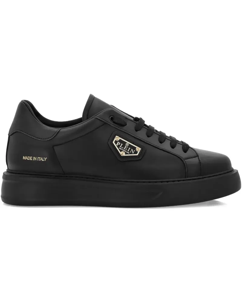 Philipp Plein Sneakers mit Logo-Schild - Schwarz Schwarz