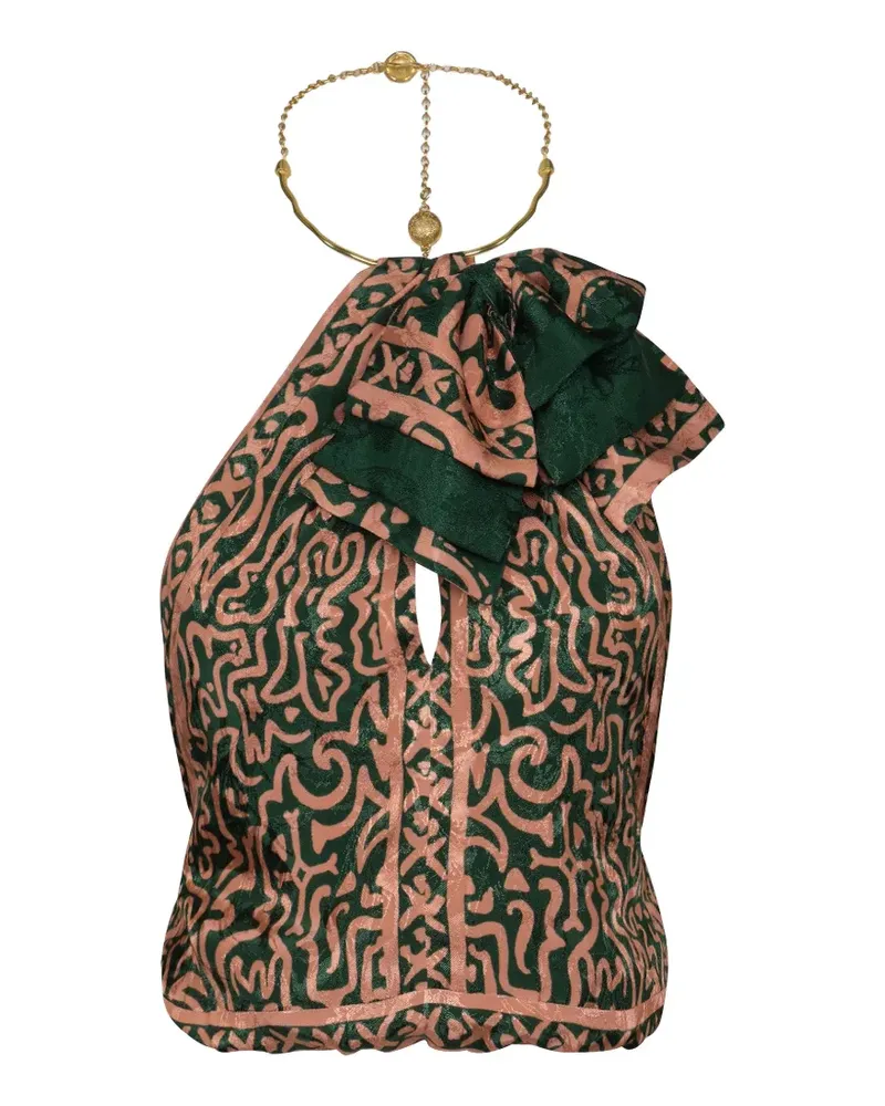 Johanna Ortiz Southern Reverie Neckholder-Top - Grün Grün