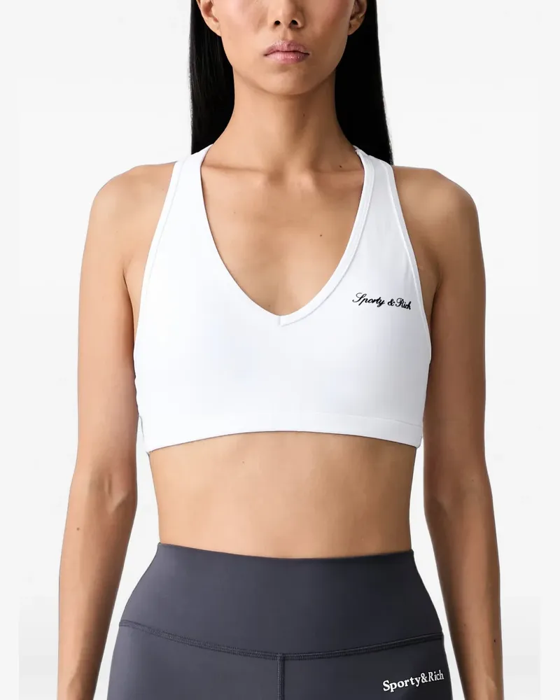SPORTY & RICH Sport-BH mit Racerback - Weiß Weiß