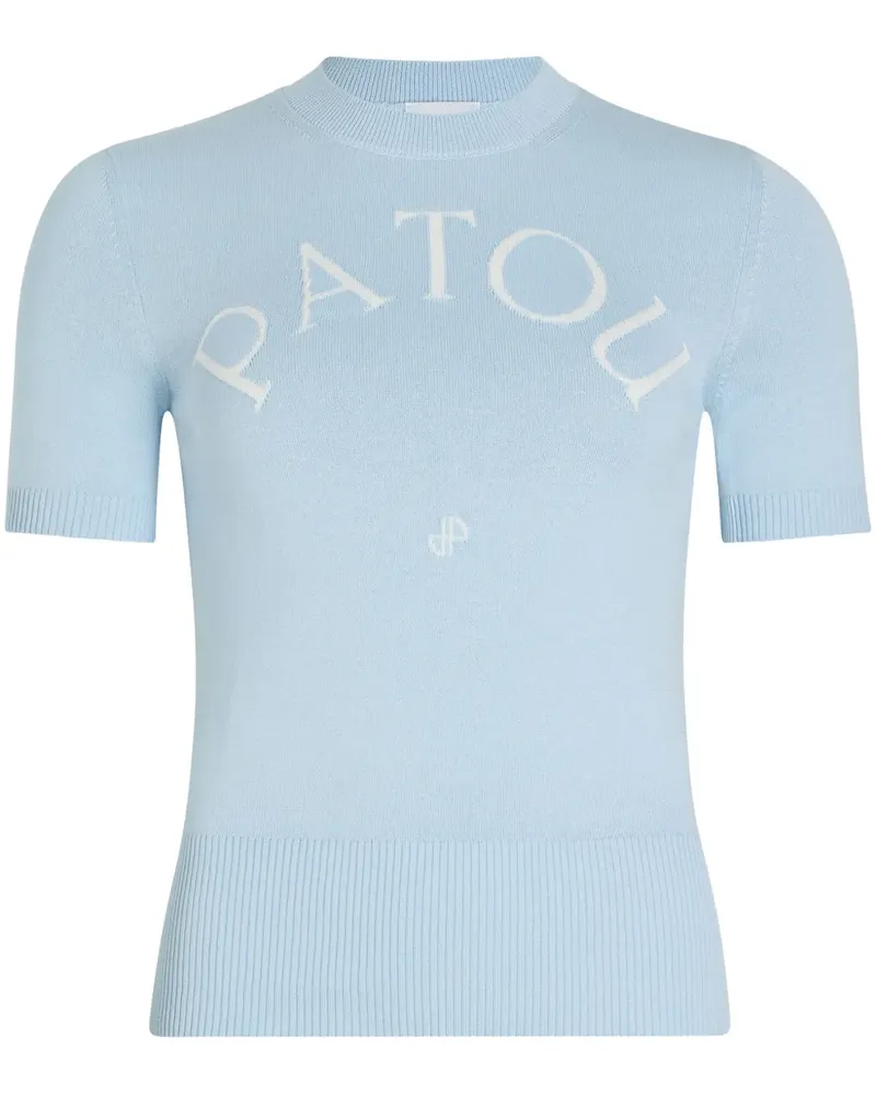 Patou Stricktop aus Logo-Jacquard - Blau Blau
