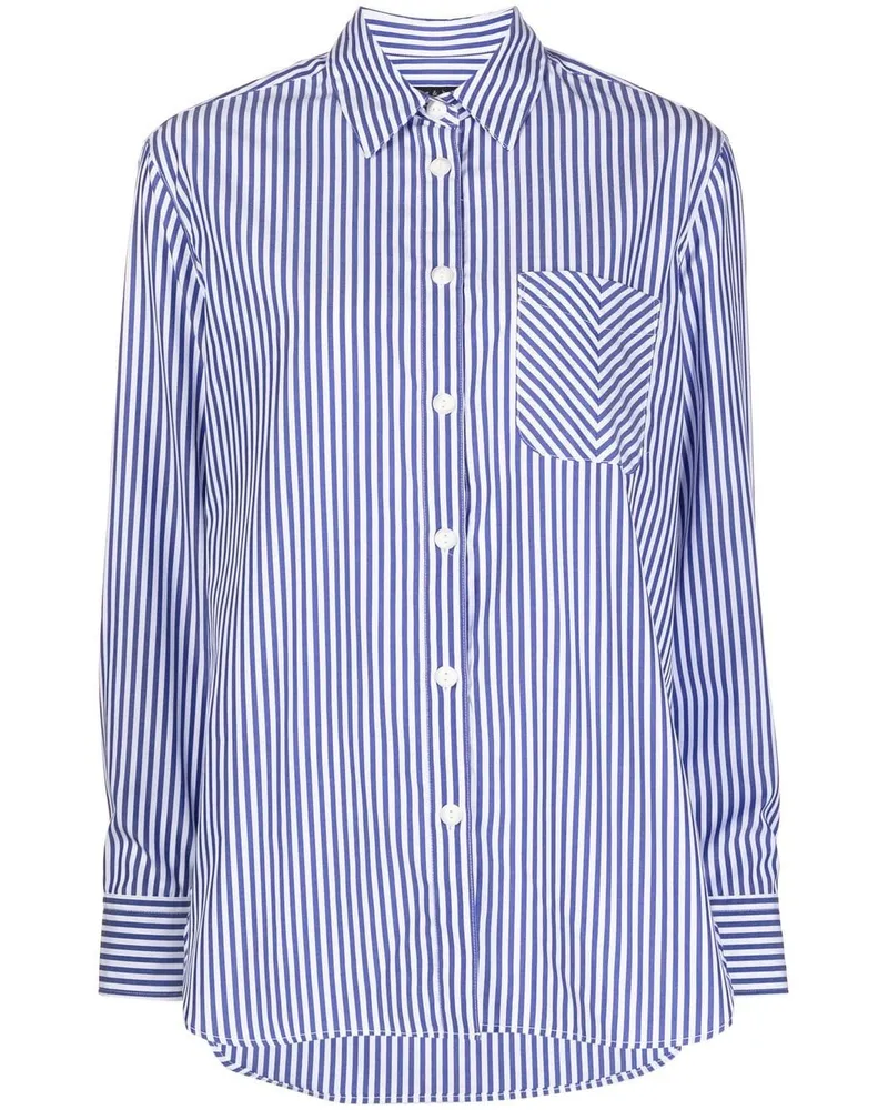 Rag & Bone Gestreiftes Maxine Hemd - Blau Blau