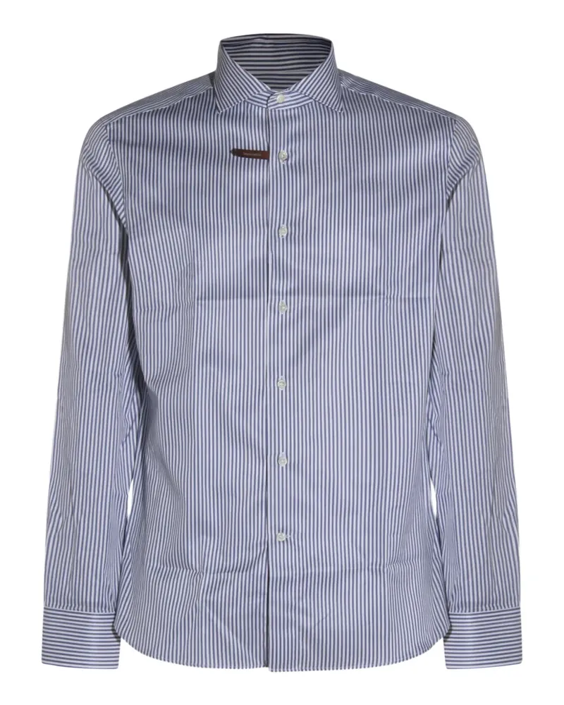 Canali striped cotton shirt - Blau Blau