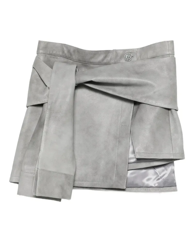 Manokhi Alya Minirock mit Bindegürtel - Grau Grau