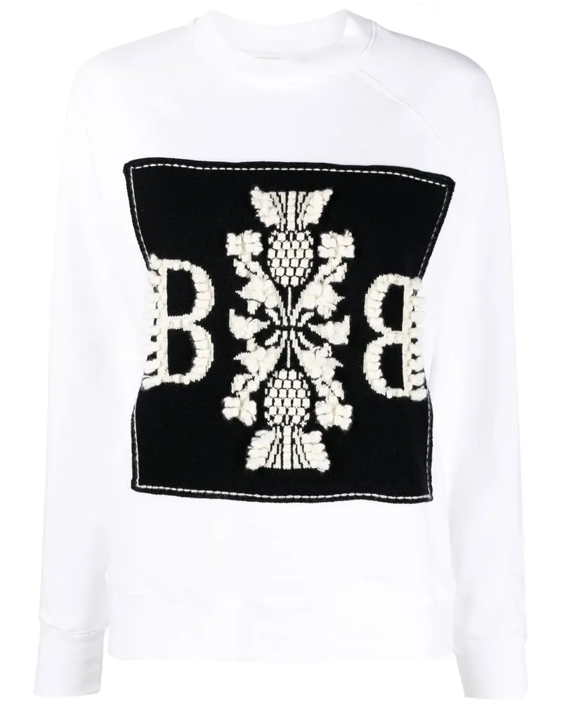 Barrie Sweatshirt mit Logo-Stickerei - Weiß Weiß