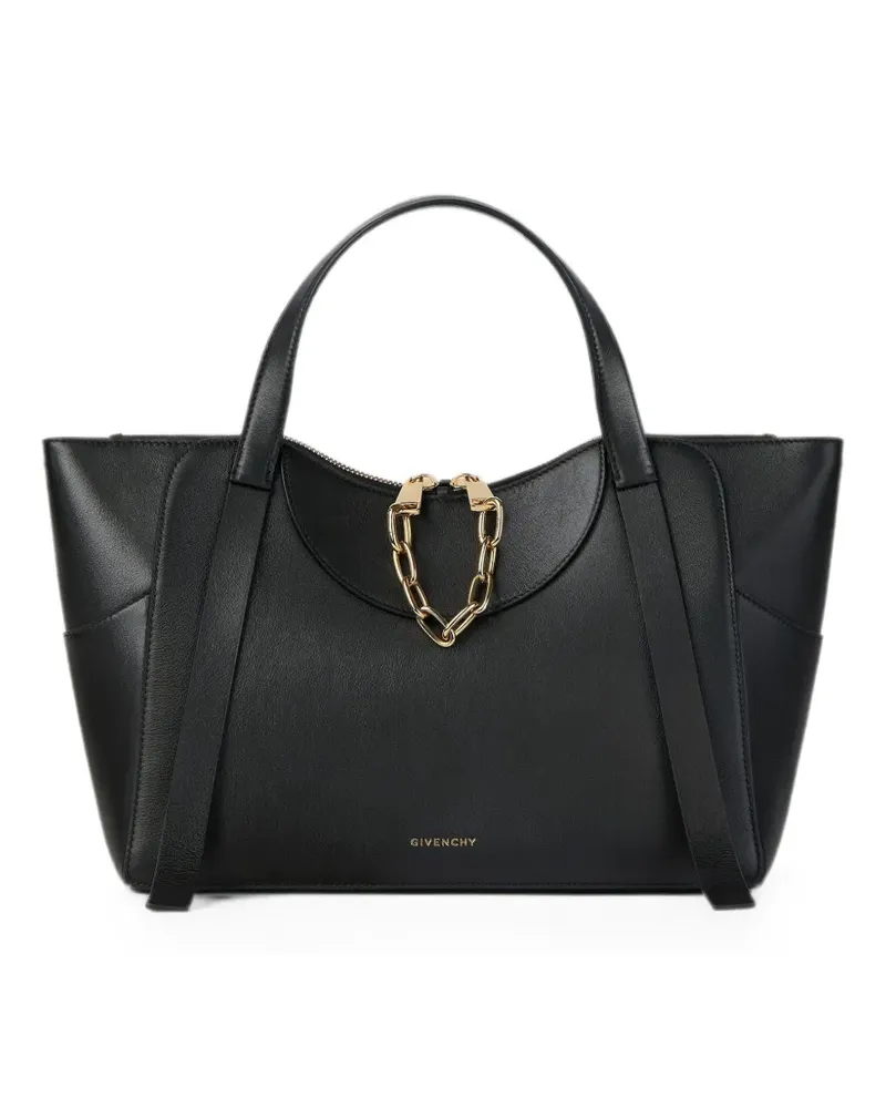 Givenchy Mittelgroße The Snatch Tasche aus gekörntem Leder - Schwarz Schwarz