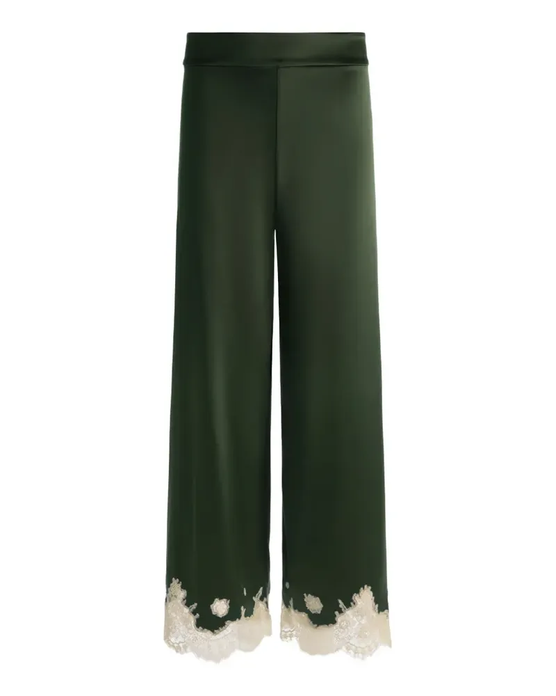 Alice + Olivia Athena Palazzohose mit Spitzenbesatz - Grün Grün