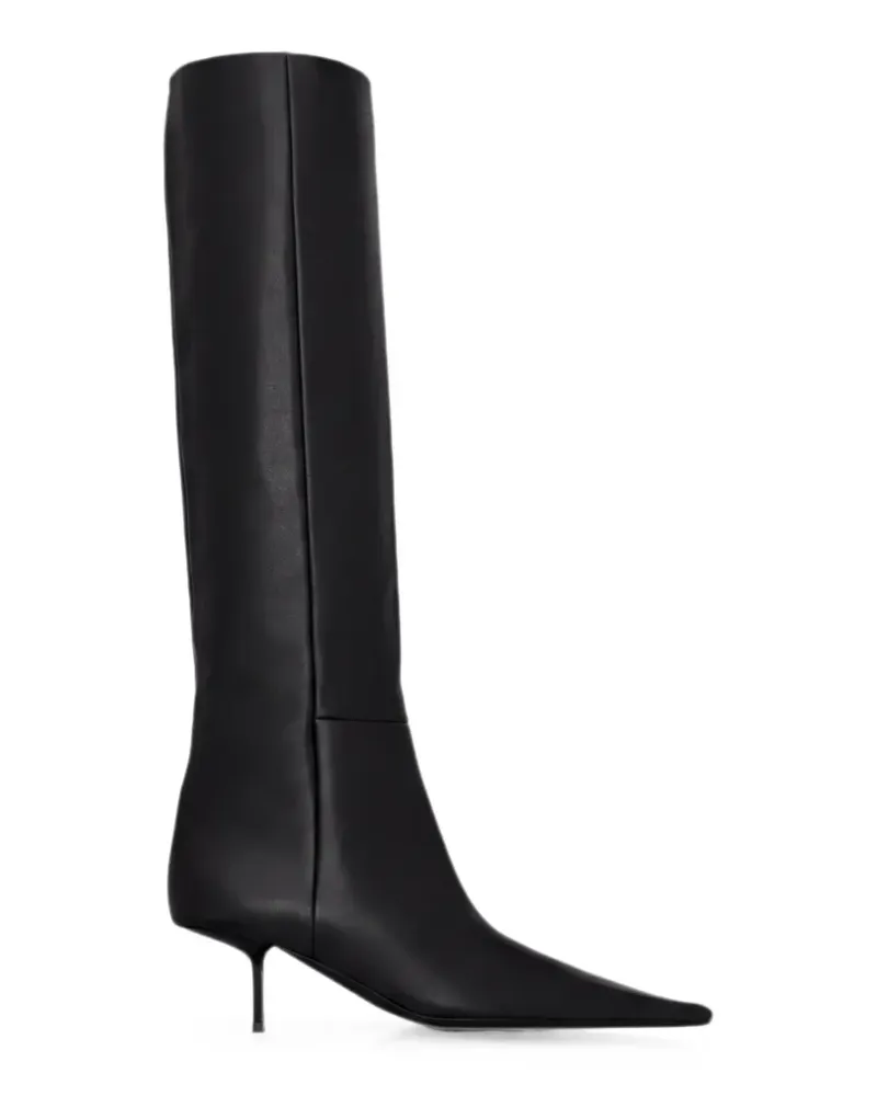 Saint Laurent pointed-toe knee-high boots - Schwarz Schwarz