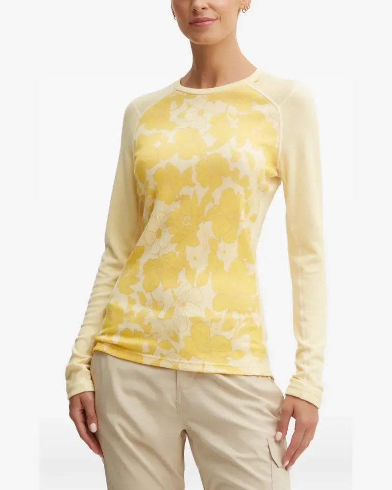 Helly Hansen floral crew-neck base-layer top - Gelb Gelb