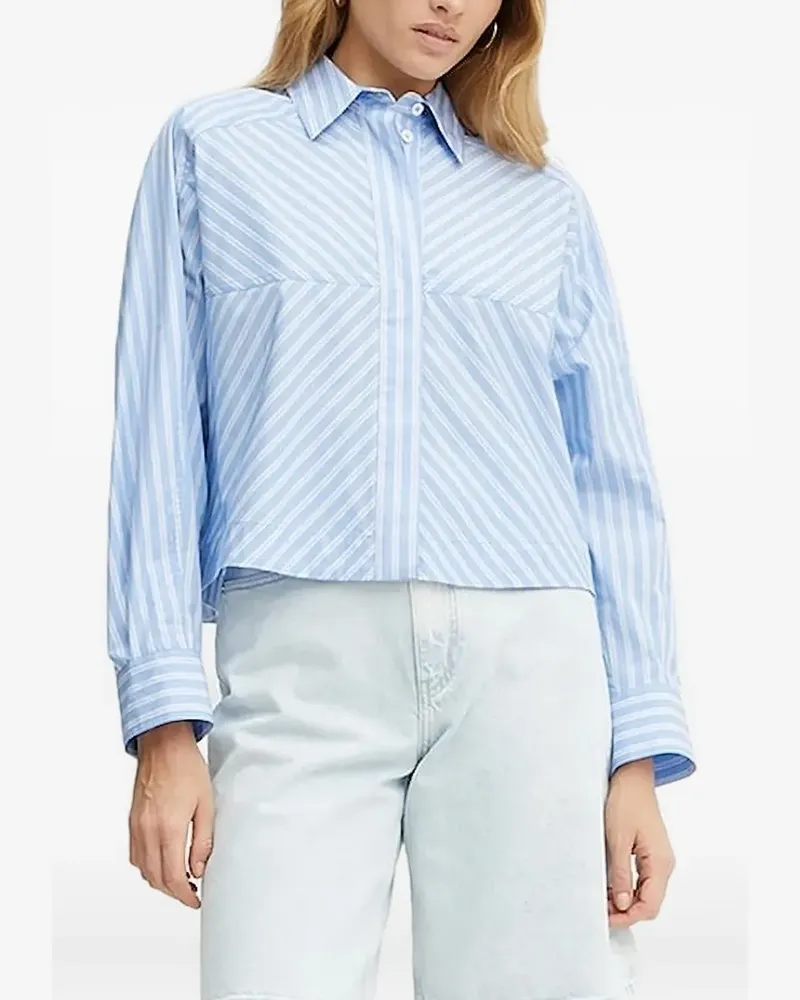 IVY & OAK Hemd mit diagonalen Streifen - Blau Blau