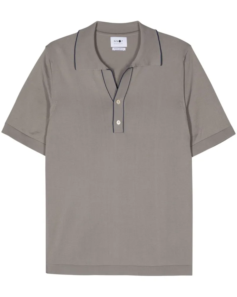 NN 07 Donald Poloshirt mit Streifen - Grau Grau