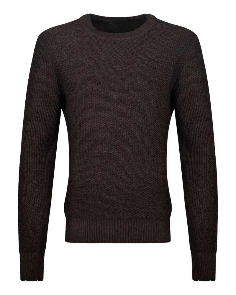 Tagliatore Pullover mit Rundhalsausschnitt - Braun Braun