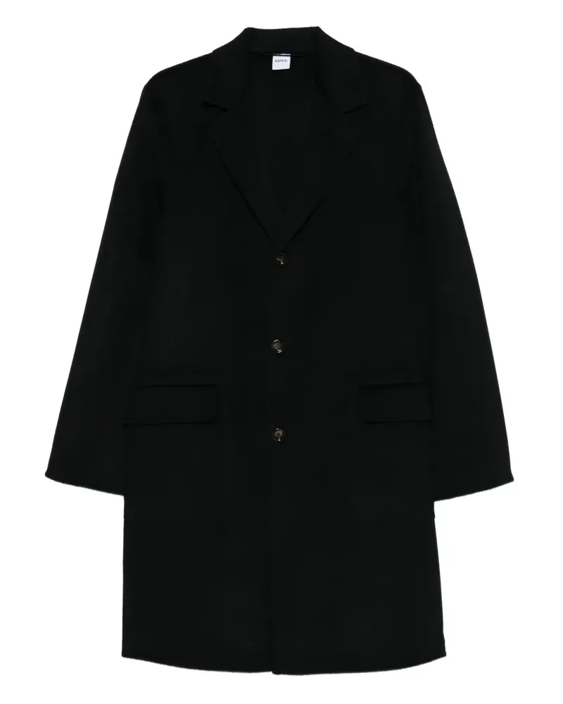 ASPESI flap-pockets single-breasted coat - Schwarz Schwarz