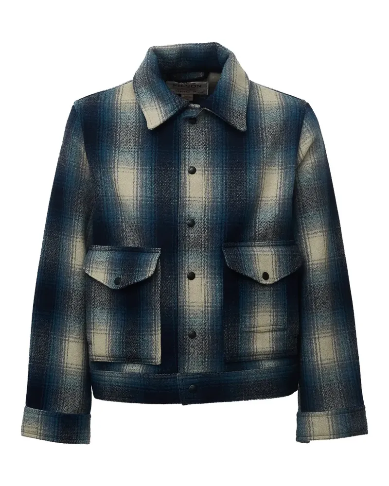 Filson Karierte Mackinaw Wolljacke - Blau Blau