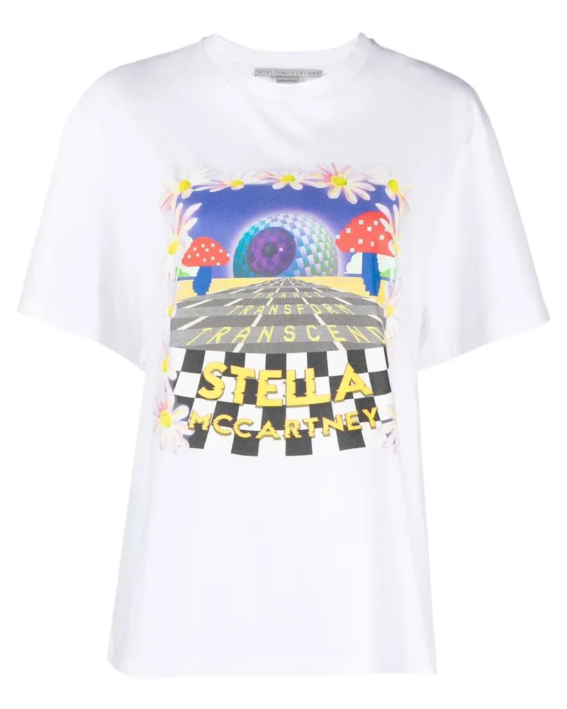 Stella McCartney T-Shirt mit grafischem Print - Weiß Weiß