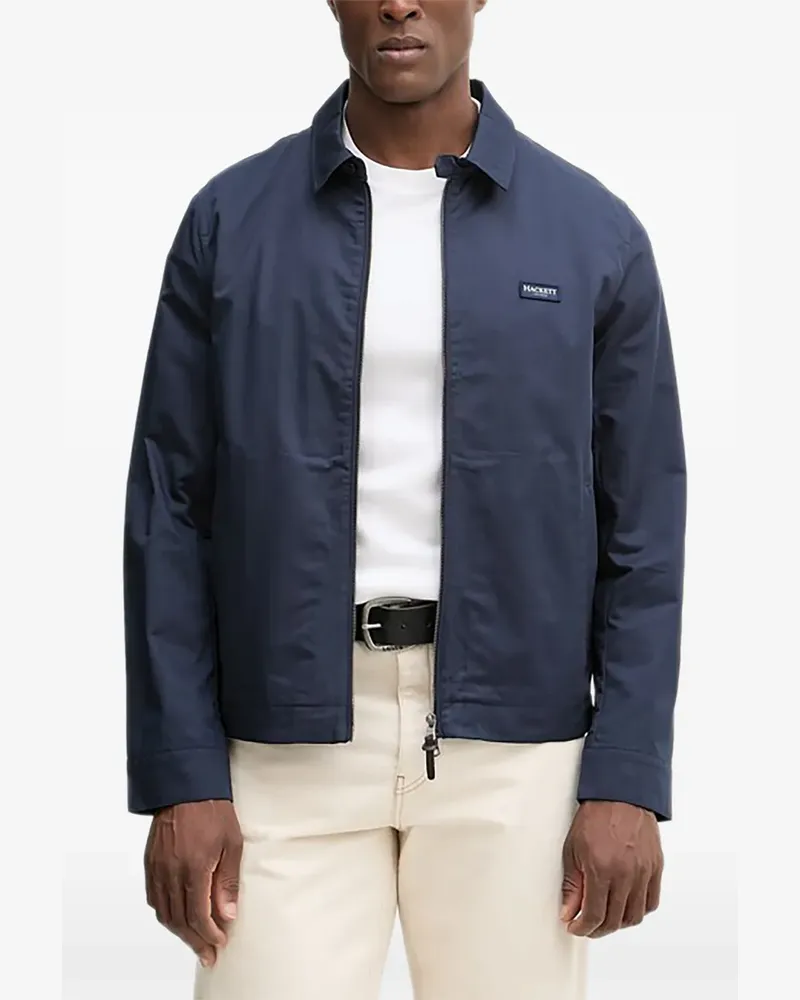 Hackett logo-patch zip jacket - Blau Blau