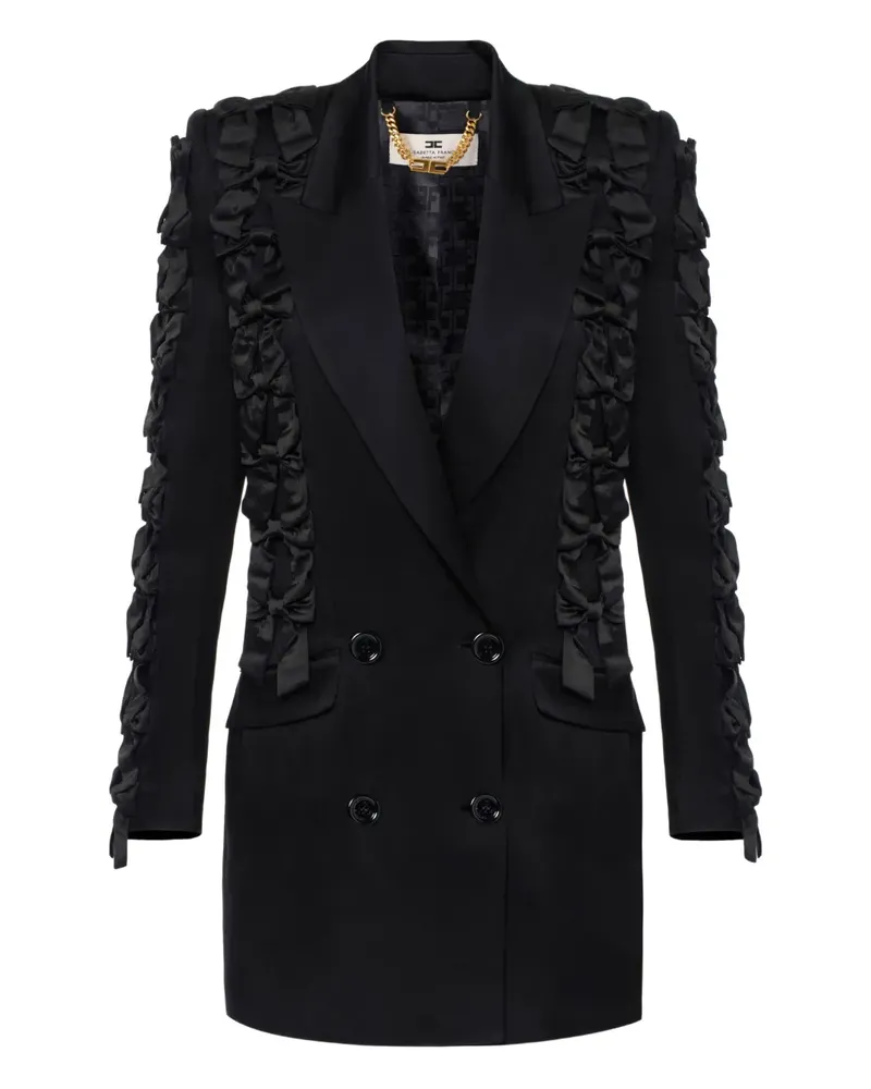 Elisabetta Franchi Doppelreihiger Blazer - Schwarz Schwarz