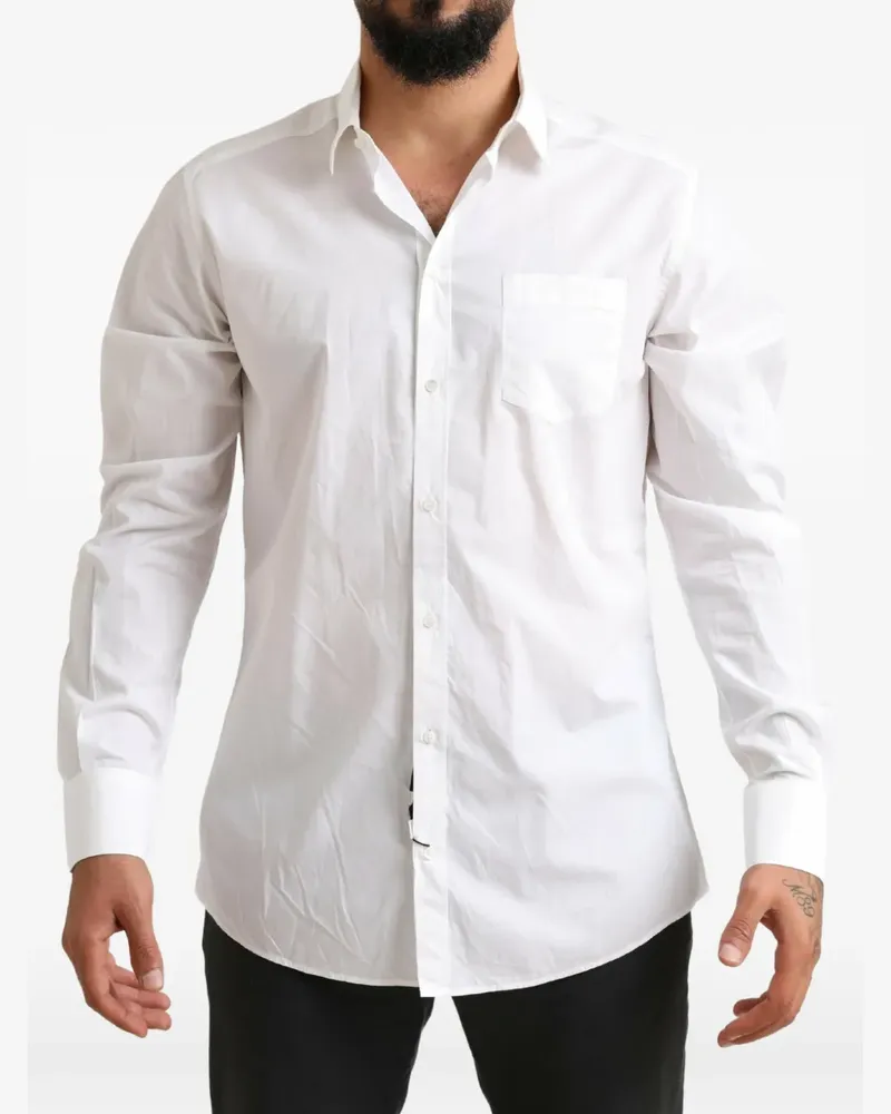 Dolce & Gabbana Gold tuxedo shirt - Weiß Weiß