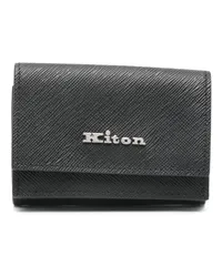 Kiton Portemonnaie mit Logo-Schild Schwarz